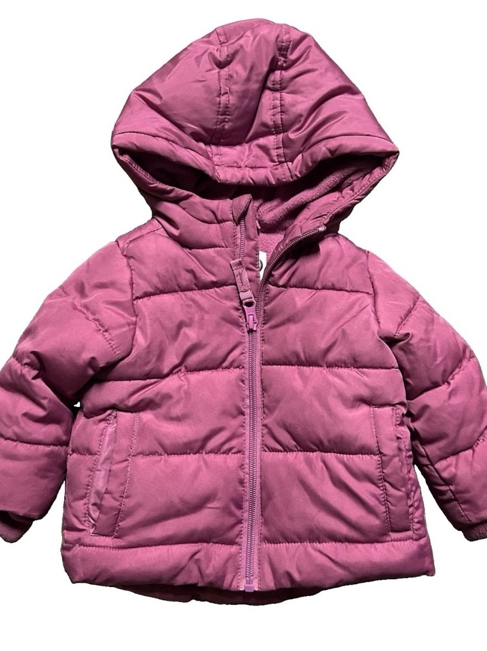 Baby Girl Okie Dokie Purple Winter Puffer Jacket Size 12 Months